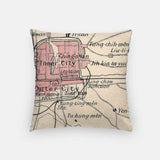 Beijing China city skyline with vintage Beijing map - City Map Skyline