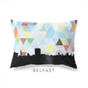Belfast Ireland geometric skyline - Pillow | Lumbar / LightSkyBlue - Geometric Skyline