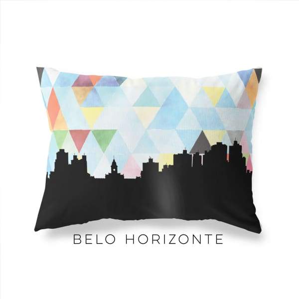 Belo Horizonte Brazil geometric skyline - Pillow | Lumbar / LightSkyBlue - Geometric Skyline