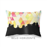 Belo Horizonte Brazil geometric skyline - Pillow | Lumbar / Yellow - Geometric Skyline