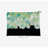 Berlin Germany geometric skyline - Pouch | Small / Green - Geometric Skyline