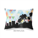 Bermuda geometric skyline - Pillow | Lumbar / LightSkyBlue - Geometric Skyline