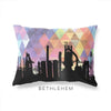 Bethlehem Pennsylvania geometric skyline - Pillow | Lumbar / RebeccaPurple - Geometric Skyline