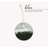Biloxi Mississippi city skyline with vintage Biloxi map - Ornament - City Map Skyline
