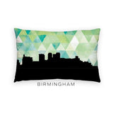 Birmingham Alabama geometric skyline - Pillow | Lumbar / Green - Geometric Skyline