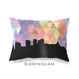 Birmingham Alabama geometric skyline - Pillow | Lumbar / RebeccaPurple - Geometric Skyline