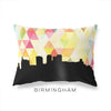 Birmingham Alabama geometric skyline - Pillow | Lumbar / Yellow - Geometric Skyline