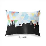 Blair Nebraska geometric skyline - Pillow | Lumbar / LightSkyBlue - Geometric Skyline