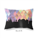 Blair Nebraska geometric skyline - Pillow | Lumbar / RebeccaPurple - Geometric Skyline