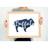 Blue Buffalo art print | Buffalo New York art - Prints