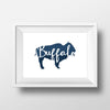 Blue Buffalo art print | Buffalo New York art - Prints