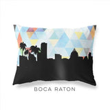 Boca Raton Florida geometric skyline - Pillow | Lumbar / LightSkyBlue - Geometric Skyline