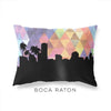 Boca Raton Florida geometric skyline - Pillow | Lumbar / RebeccaPurple - Geometric Skyline