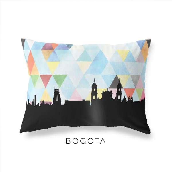 Bogota Colombia geometric skyline - Pillow | Lumbar / LightSkyBlue - Geometric Skyline