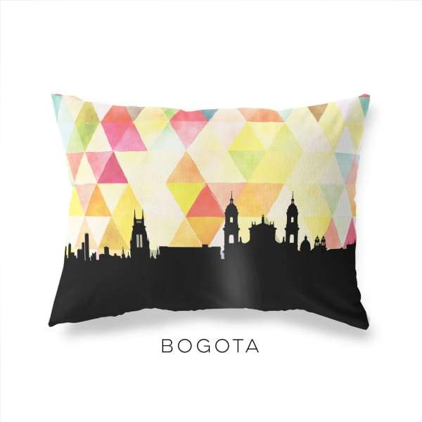 Bogota Colombia geometric skyline - Pillow | Lumbar / Yellow - Geometric Skyline