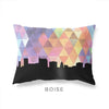 Boise Idaho geometric skyline - Pillow | Lumbar / RebeccaPurple - Geometric Skyline