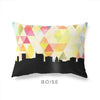Boise Idaho geometric skyline - Pillow | Lumbar / Yellow - Geometric Skyline