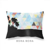 Bora Bora French Polynesia geometric skyline - Pillow | Lumbar / LightSkyBlue - Geometric Skyline
