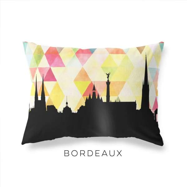 Bordeaux France geometric skyline - Pillow | Lumbar / Yellow - Geometric Skyline
