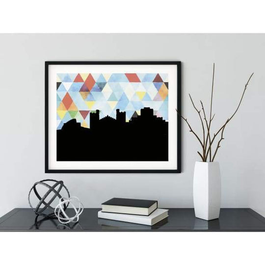 Boulder Colorado geometric skyline - 5x7 Unframed Print / LightSkyBlue - Geometric Skyline