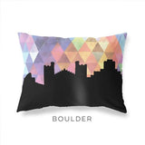 Boulder Colorado geometric skyline - Pillow | Lumbar / RebeccaPurple - Geometric Skyline