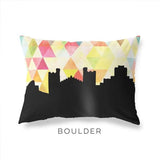 Boulder Colorado geometric skyline - Pillow | Lumbar / Yellow - Geometric Skyline