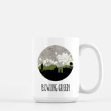 Bowling Green Kentucky city skyline with vintage Bowling Green map - Mug | 15 oz - City Map Skyline