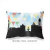 Bowling Green Kentucky geometric skyline - Pillow | Lumbar / LightSkyBlue - Geometric Skyline