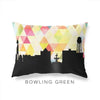 Bowling Green Kentucky geometric skyline - Pillow | Lumbar / Yellow - Geometric Skyline