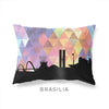 Brasilia Brazil geometric skyline - Pillow | Lumbar / RebeccaPurple - Geometric Skyline