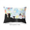 Brigantine New Jersey geometric skyline - Pillow | Lumbar / LightSkyBlue - Geometric Skyline
