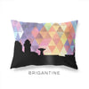 Brigantine New Jersey geometric skyline - Pillow | Lumbar / RebeccaPurple - Geometric Skyline