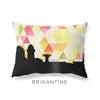 Brigantine New Jersey geometric skyline - Pillow | Lumbar / Yellow - Geometric Skyline