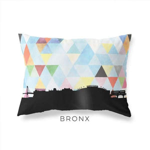 Bronx New York geometric skyline - Pillow | Lumbar / LightSkyBlue - Geometric Skyline