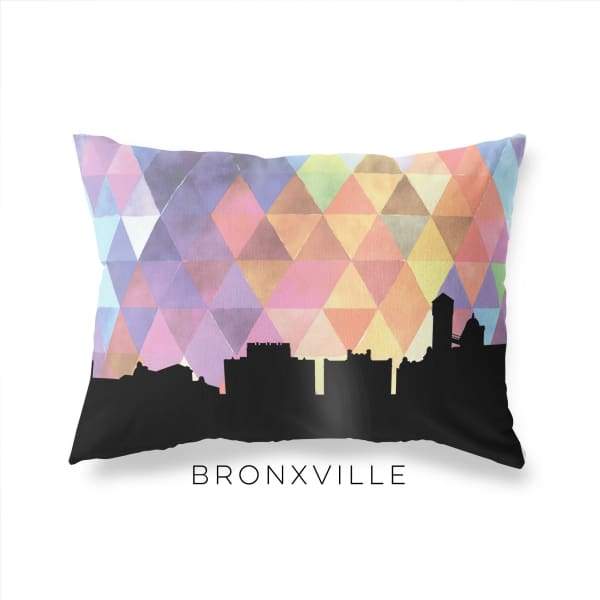 Bronxville New York geometric skyline - Pillow | Lumbar / RebeccaPurple - Geometric Skyline