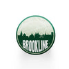 Brookline Massachusetts skyline and city map design | in multiple colors - Coasters | Set of 2 / Green - City Road Maps