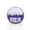 Brookline Massachusetts skyline and city map design | in multiple colors - Coasters | Set of 2 / Purple - City Road Maps