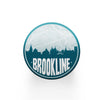 Brookline Massachusetts skyline and city map design | in multiple colors - Coasters | Set of 2 / Teal - City Road Maps