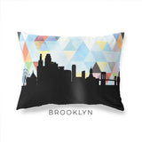 Brooklyn New York geometric skyline - Pillow | Lumbar / LightSkyBlue - Geometric Skyline