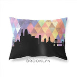 Brooklyn New York geometric skyline - Pillow | Lumbar / RebeccaPurple - Geometric Skyline