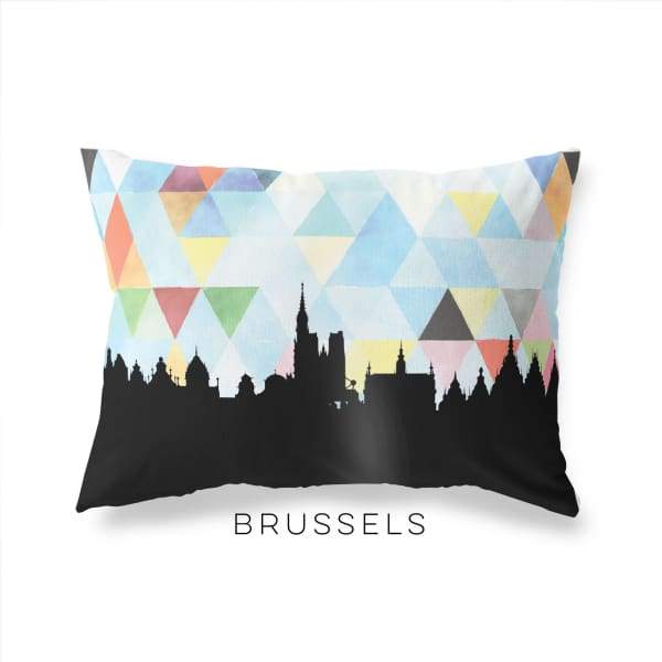 Brussels Belgium geometric skyline - Geometric Skyline
