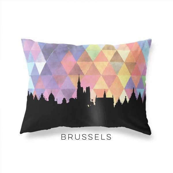 Brussels Belgium geometric skyline - Geometric Skyline