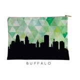 Buffalo New York geometric skyline - 5x7 Unframed Print / Green - Geometric Skyline
