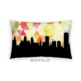 Buffalo New York geometric skyline - Pillow | Lumbar / Yellow - Geometric Skyline