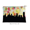 Buffalo New York geometric skyline - Pouch | Small / Yellow - Geometric Skyline