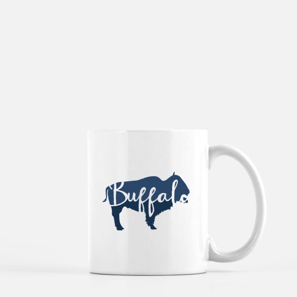 Buffalo New York buffalo - Mug | 11 oz / SteelBlue - City Map Skyline
