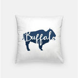 Buffalo New York buffalo - Pillow | Square / SteelBlue - City Map Skyline