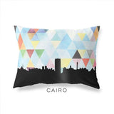 Cairo Egypt geometric skyline - Pillow | Lumbar / LightSkyBlue - Geometric Skyline