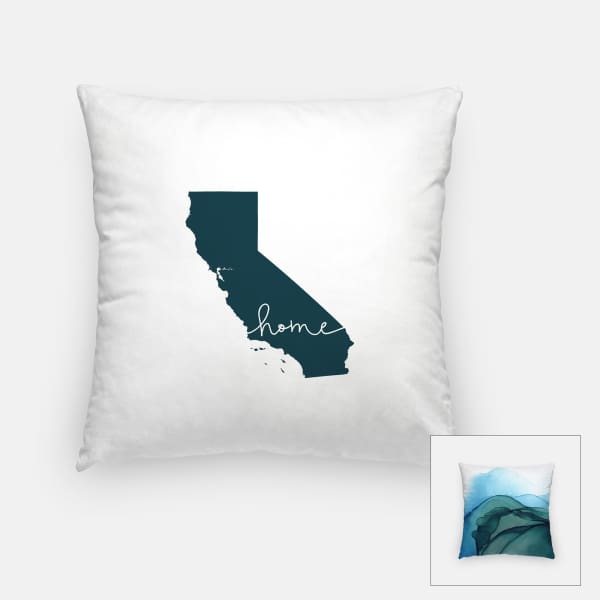 California ’home’ state silhouette - Pillow | Square / DarkSlateGray - Home Silhouette