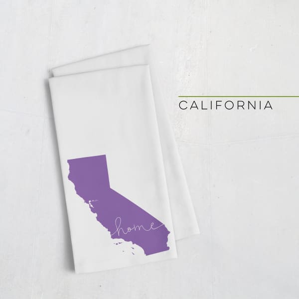 California ’home’ state silhouette - Tea Towel / Indigo - Home Silhouette